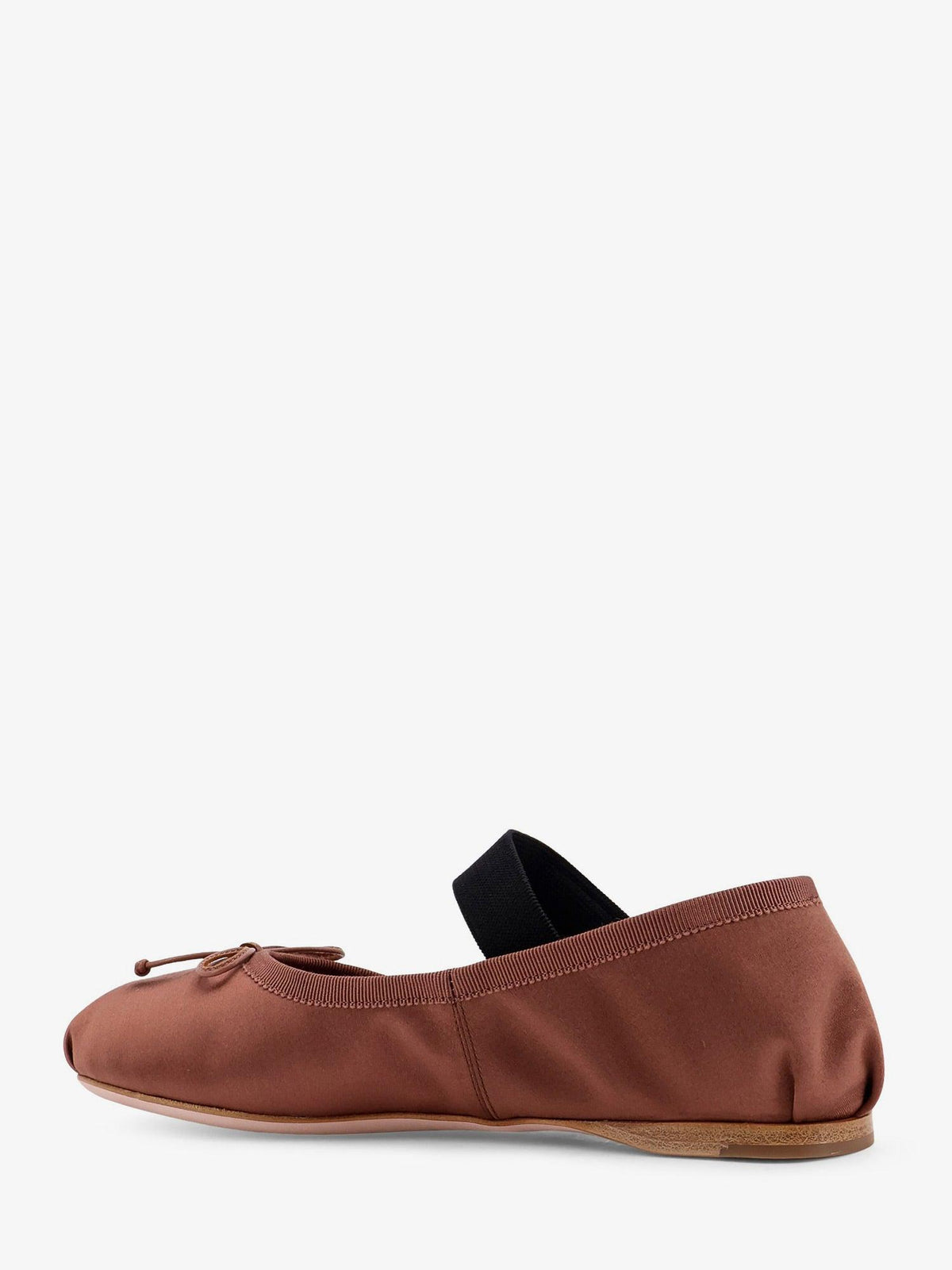 Miu Miu Black Leather Ballet Flat Shoes
