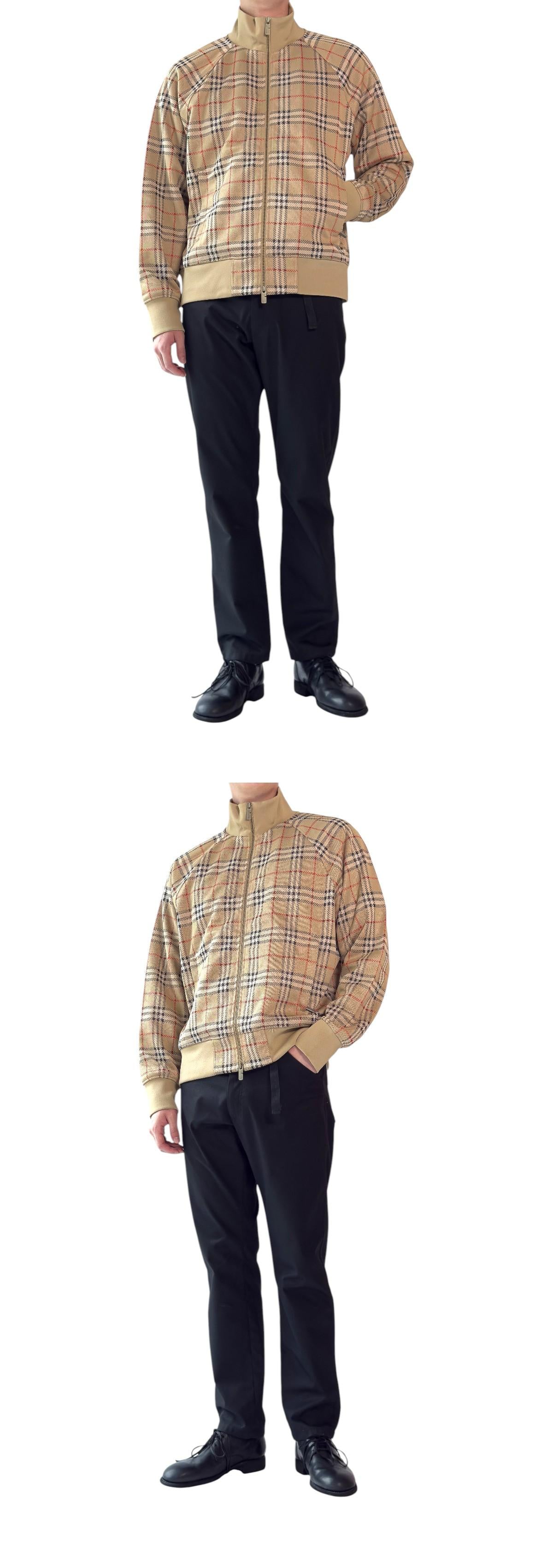 BURBERRY Jacquard Check Zip Track Jacket