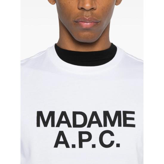 A.P.C. Short Sleeve T-Shirt for Men COGYKM26462AAB WHITE DOM