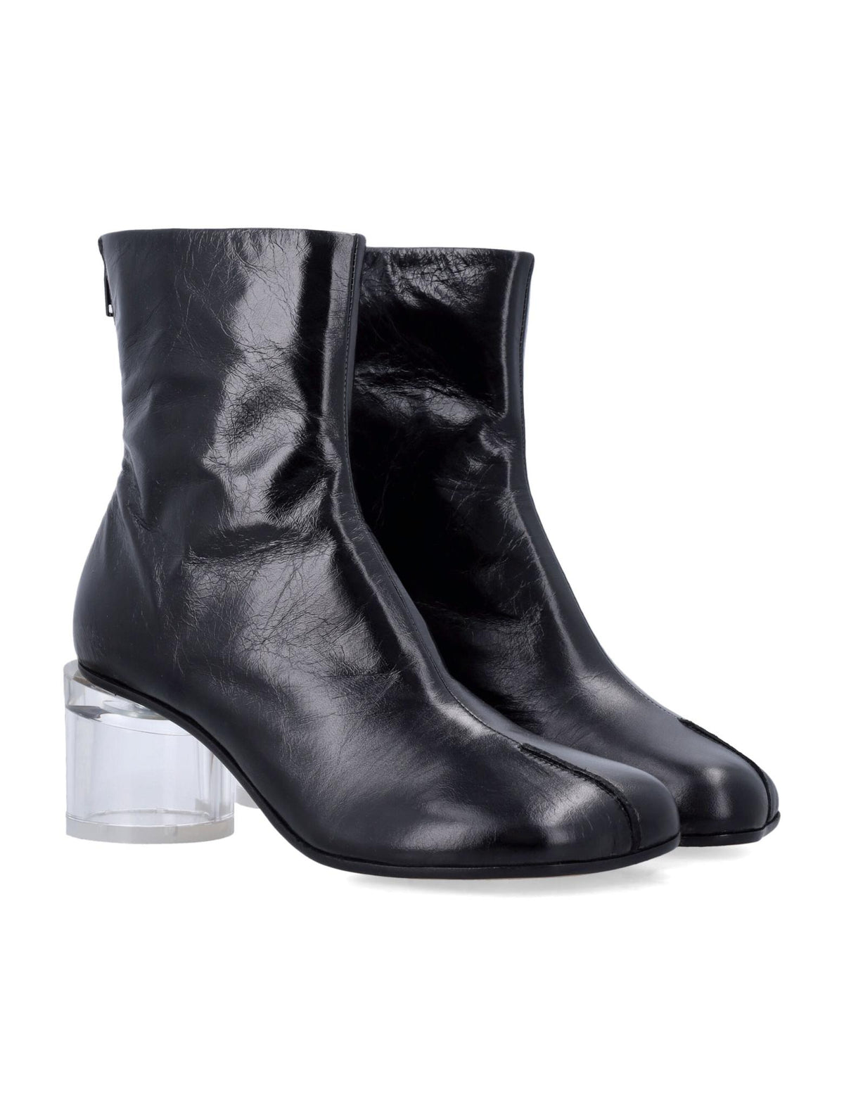 Maison Margiela Black Leather Ankle Boots Women’s Booties