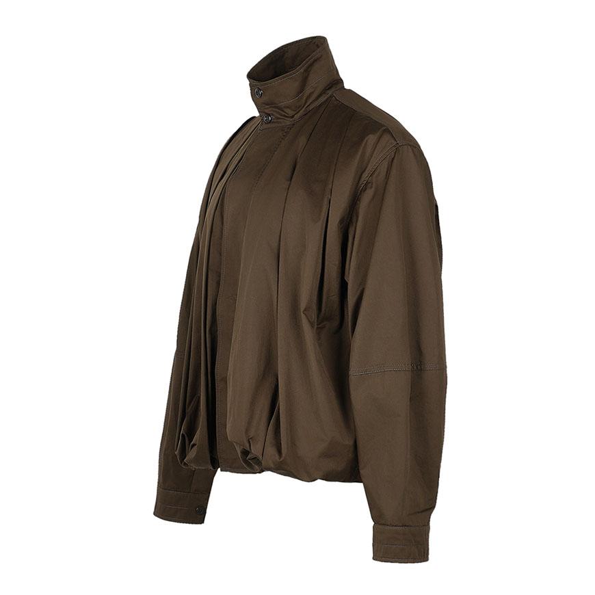 Lemaire Women’s Soft Pleated Blouson Jacket Gray