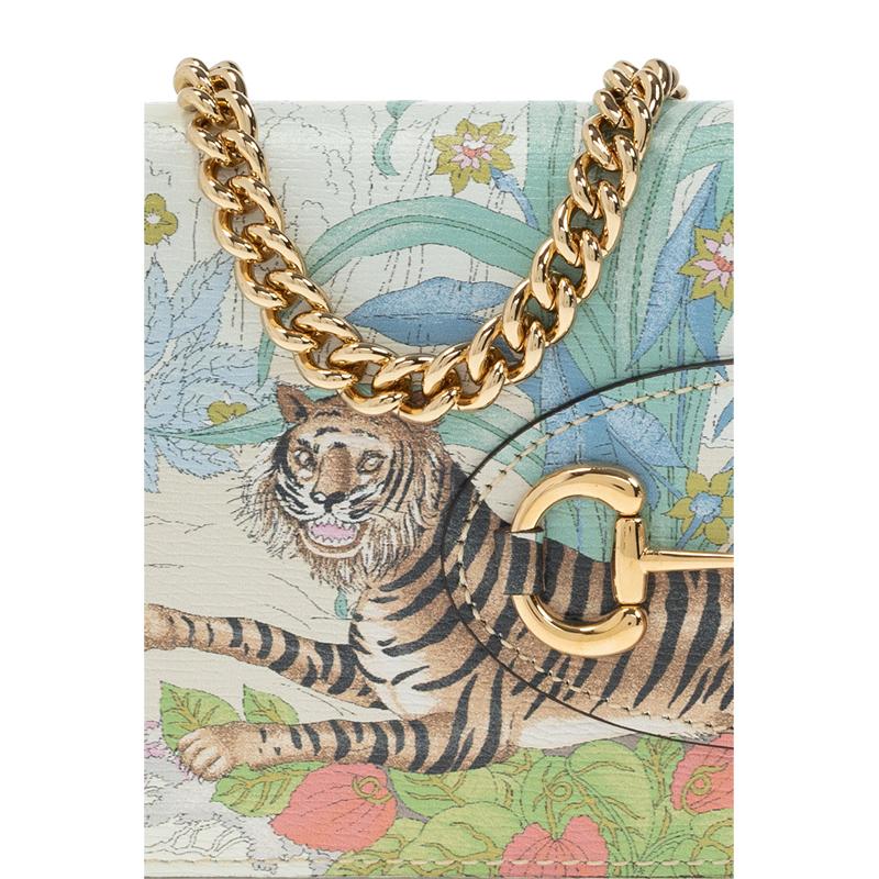 GUCCI Horsebit 1955 Tiger Shoulder Wallet Bag