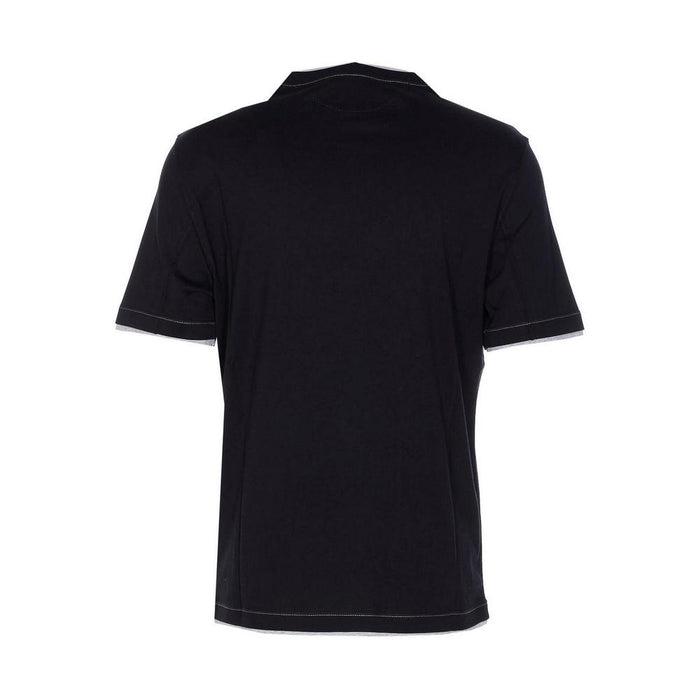 Brunello Cucinelli Logo Layered Short Sleeve T-Shirt for Men