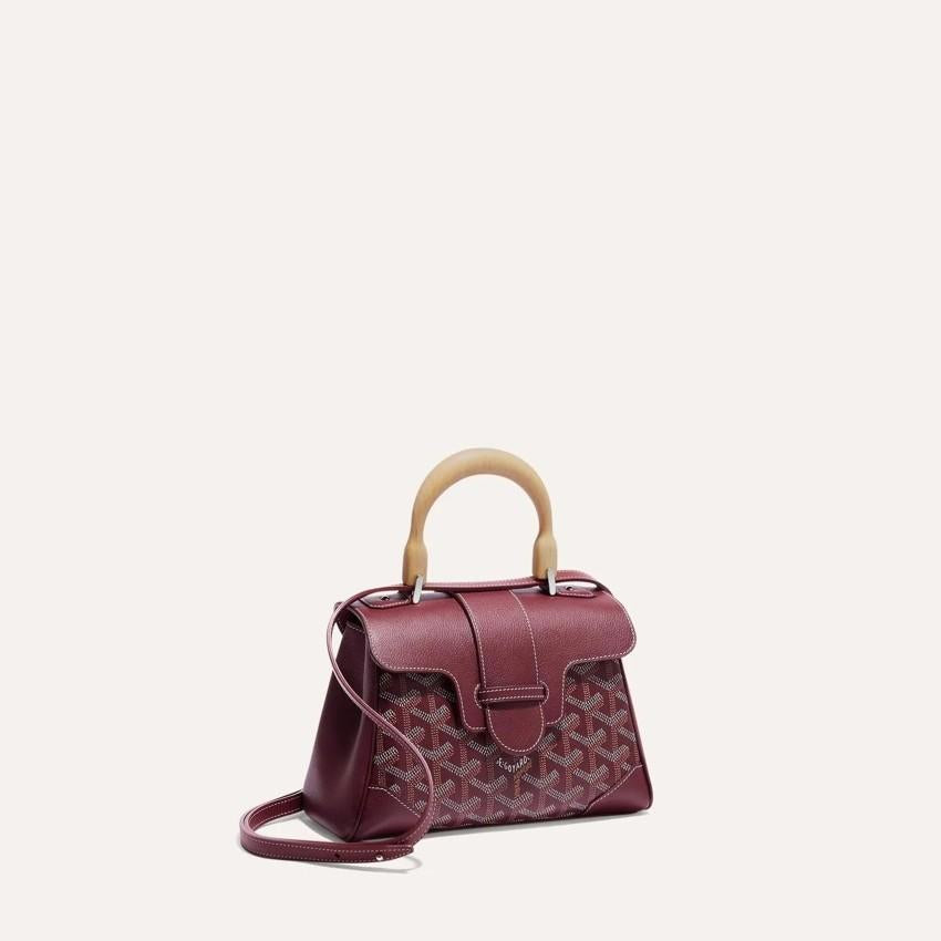 GOYARD Women’s Soft Saigon Mini Tote Bag Burgundy SAIGONMINTY33 CL33 P