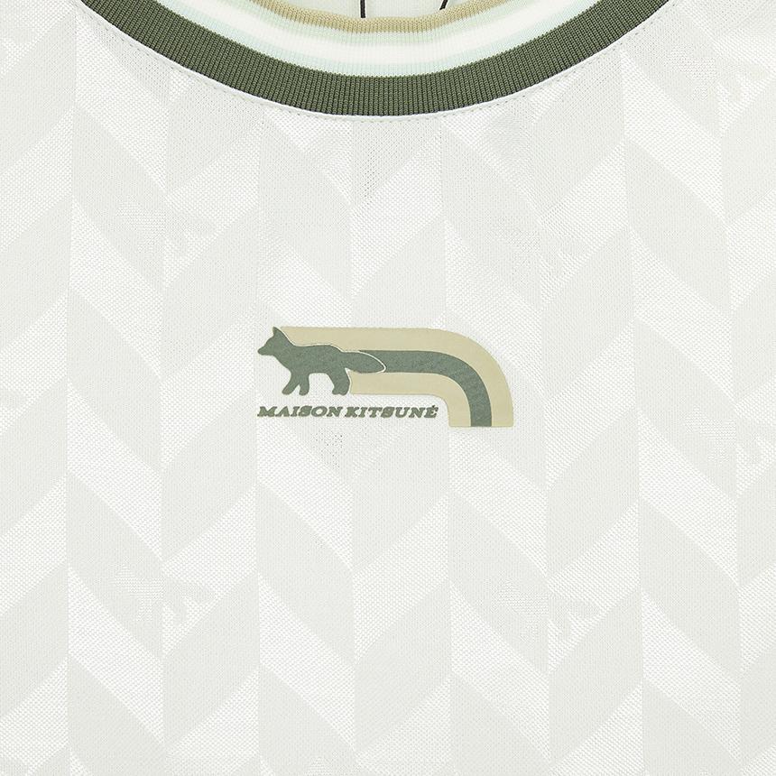 Maison Kitsune Flash Fox Logo Men’s Short Sleeve T-Shirt OM00118KJ7021 0170