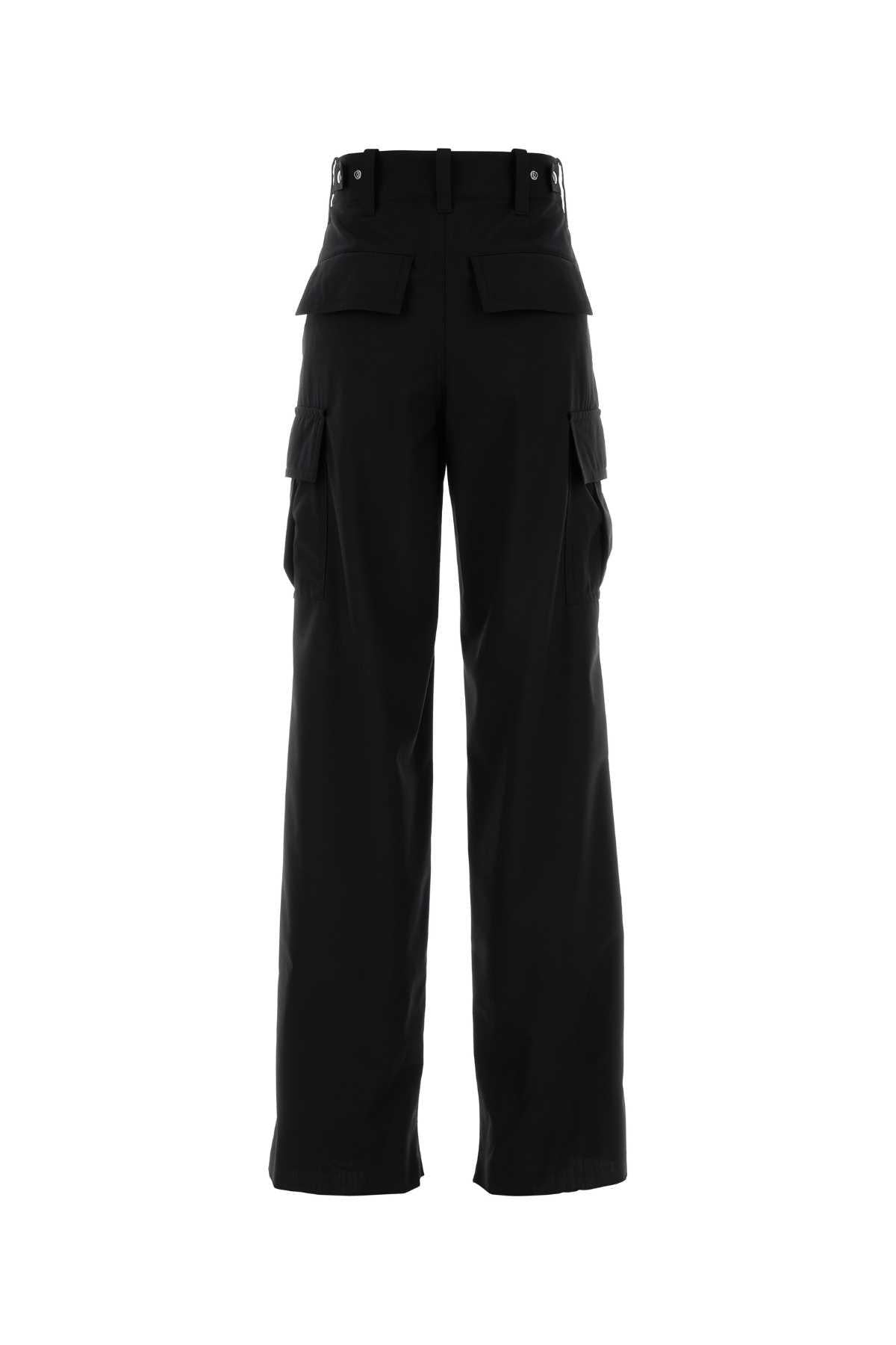 Bottega Veneta Black Cotton Cargo Pants