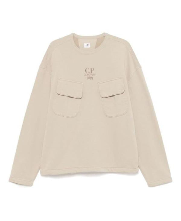 CP Company Brushed Emerized Diagonal Fleece Crew Neck Sweatshirt