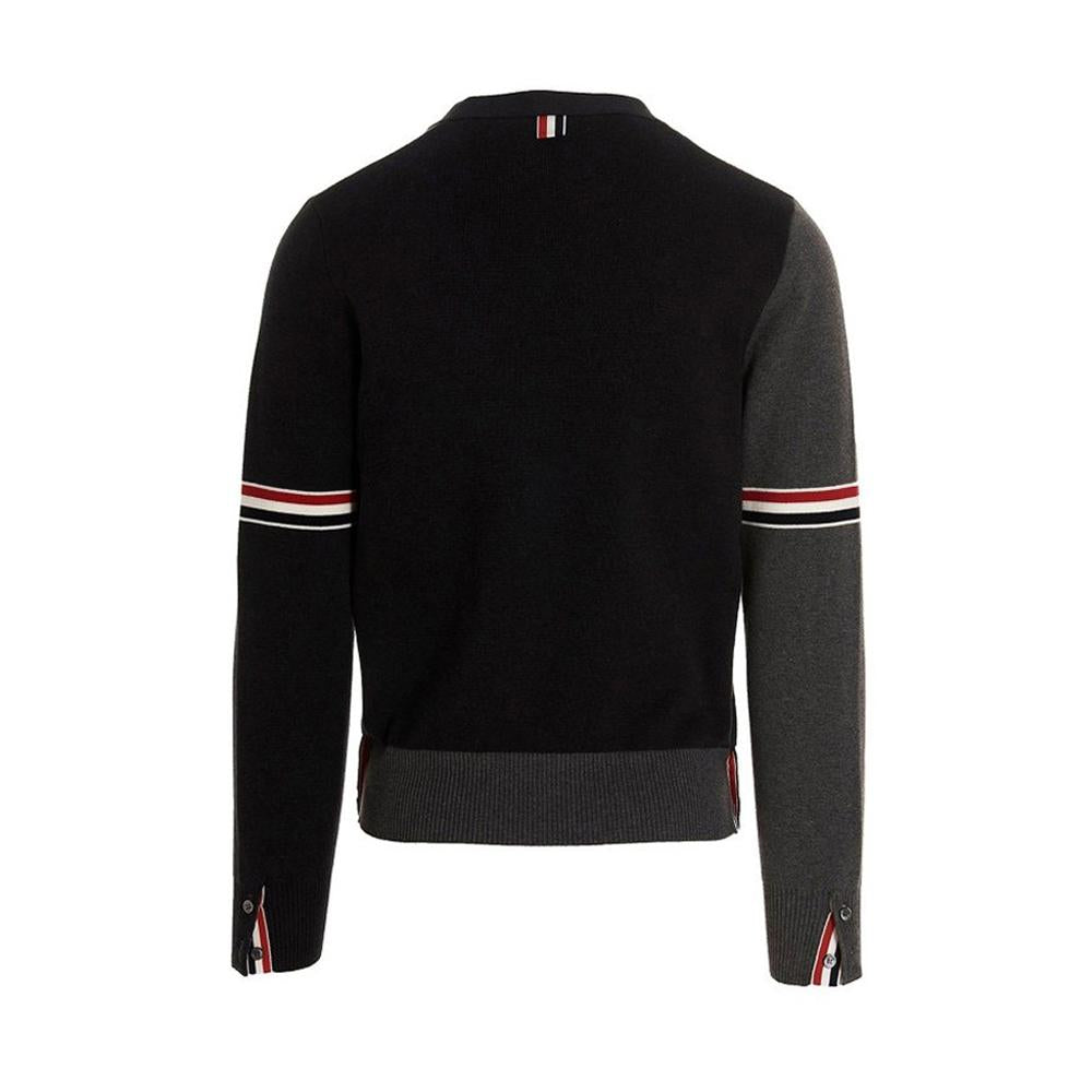 THOM BROWNE Men's 4-Bar Milano V-Neck Knit Cardigan MKC310F Y3007 982