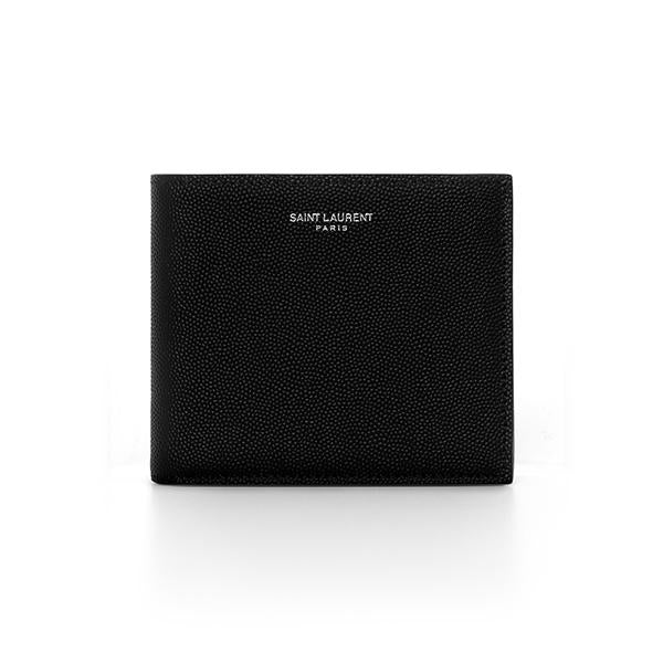 Saint Laurent Black Leather Bifold Wallet for Men