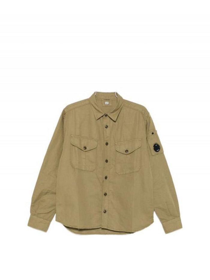CP Company Cotton Linen Long Sleeve Shirt