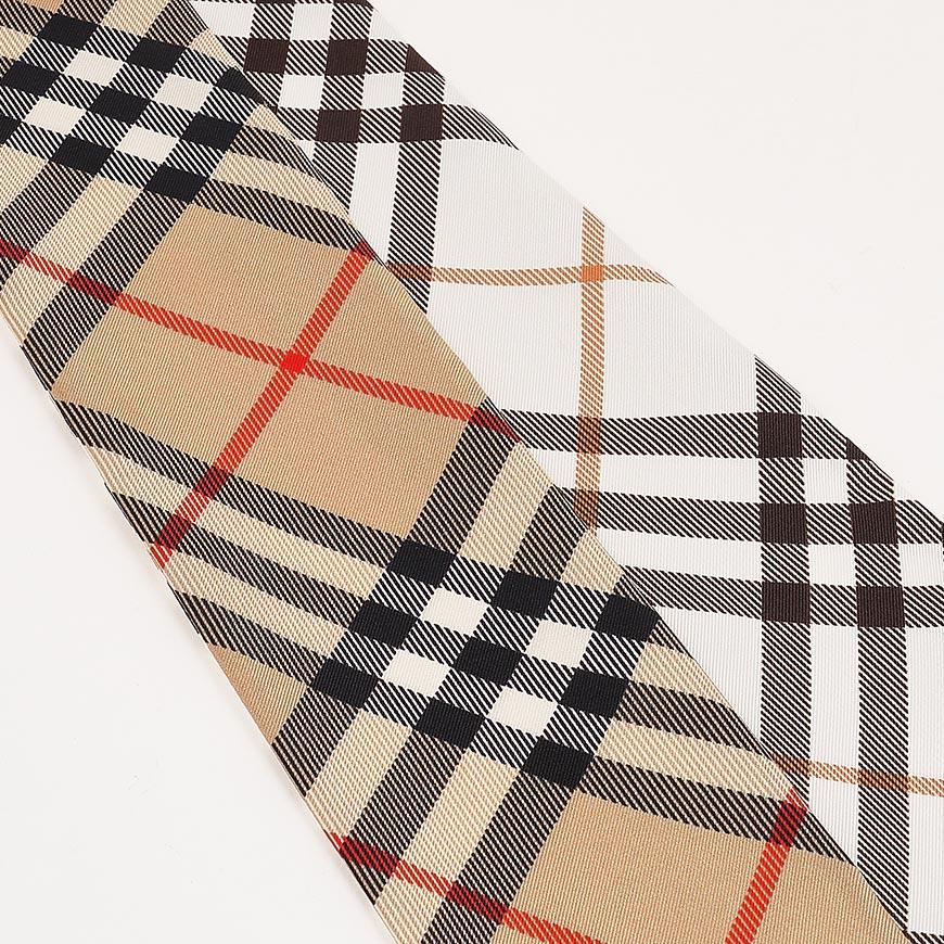 BURBERRY Women’s Contrast Check Silk Skinny Scarf