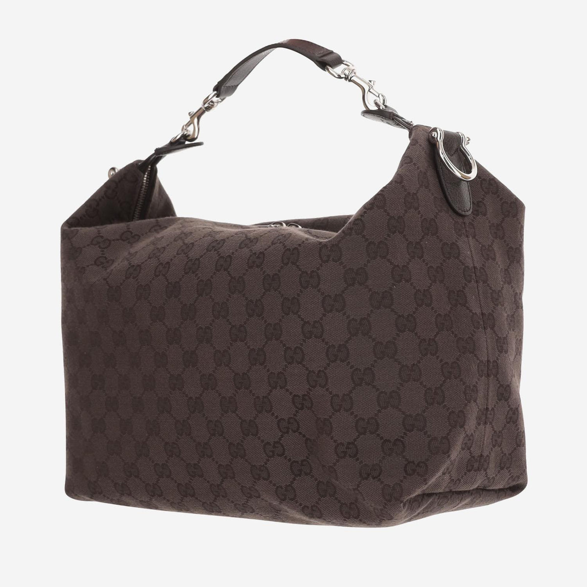 GUCCI Brown Leather Shoulder Crossbody Bag