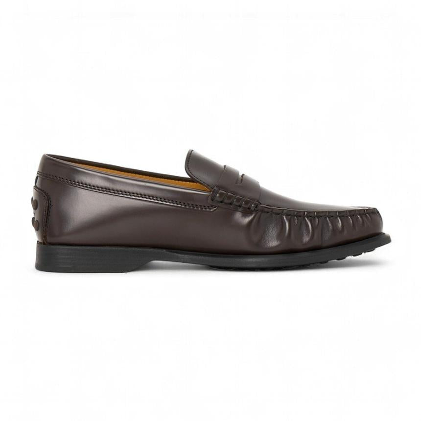 Tods Leather Loafers for Men Brown