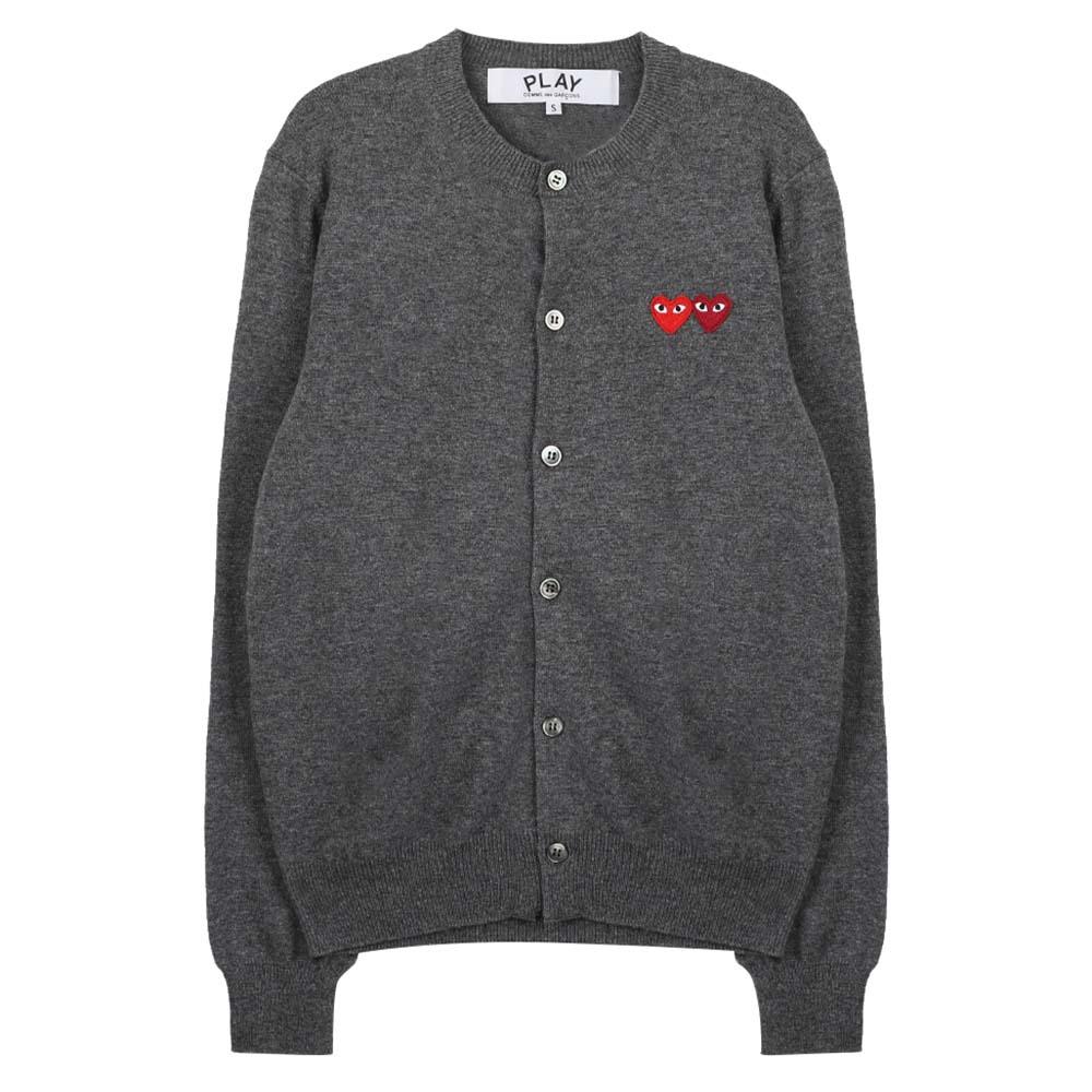 Comme des Garcons Double Heart Patch Knit Cardigan Unisex AX N057 051 3
