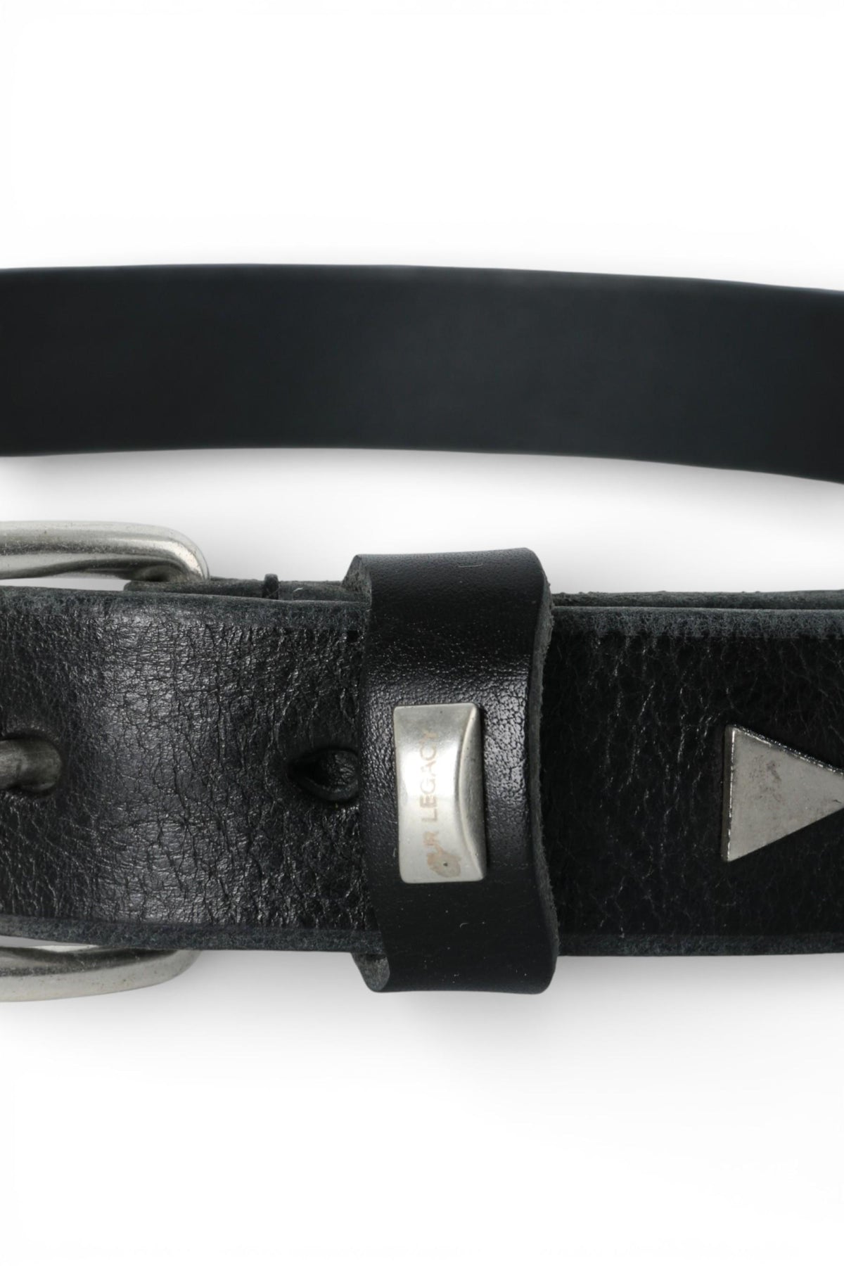 OUR LEGACY Black Leather 3cm Arrow Head Belt A42483B