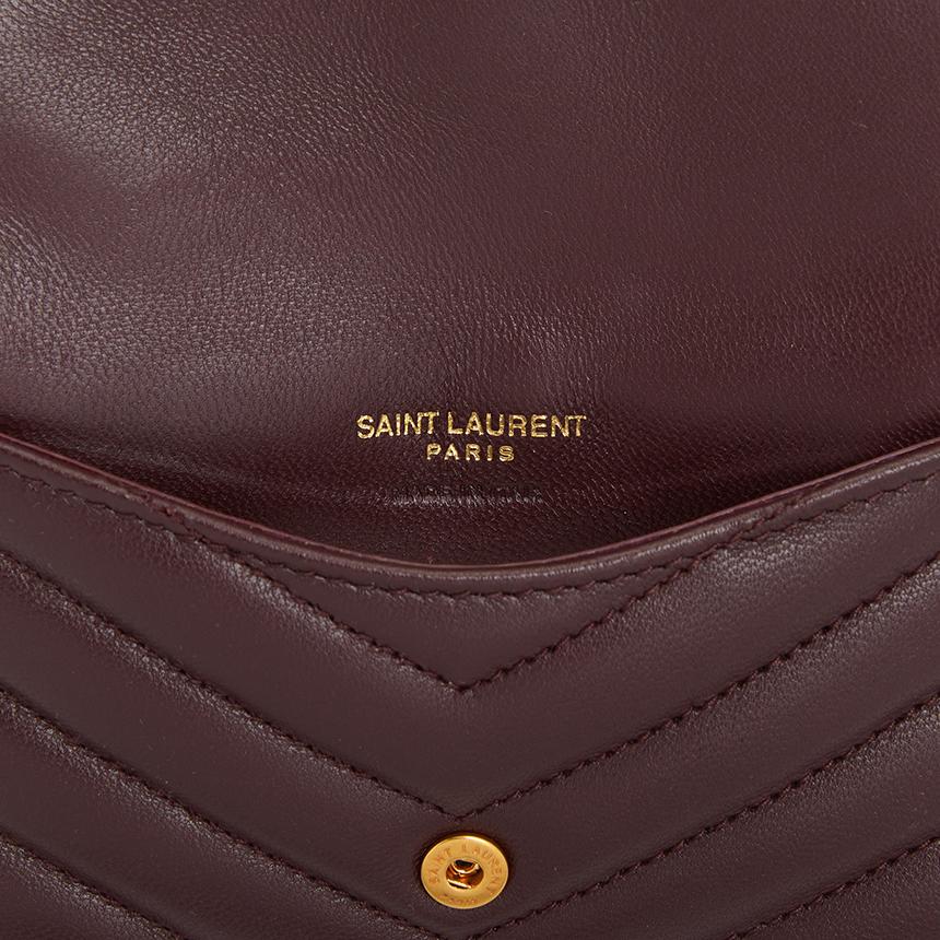 Saint Laurent Cassandra Fragment Leather Card Holder Wallet Un 612808 AAA44 6195