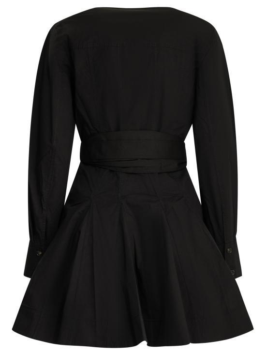 GANNI Black Midi Dress A1030479 099 BLACK DOM