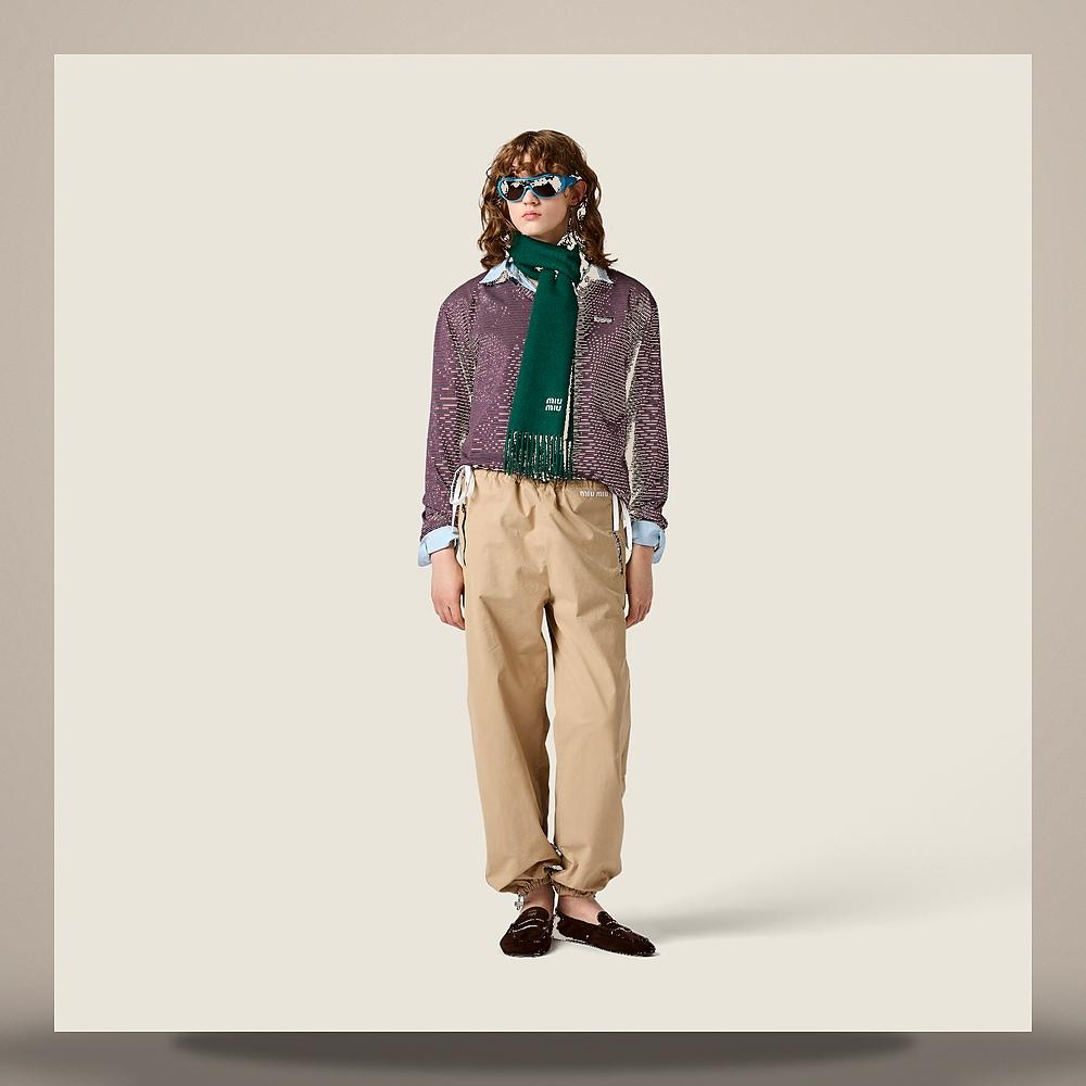 Miu Miu Washed Gabardine Trousers MP2044 19LW F0065