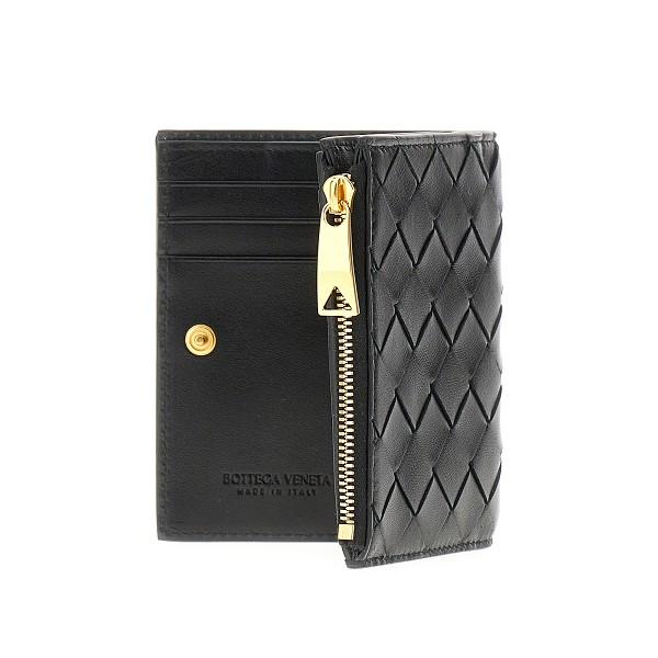 Bottega Veneta Intrecciato Leather Medium Wallet Black