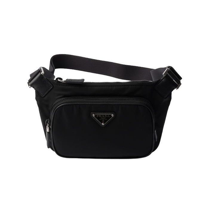 PRADA Men’s Saffiano Leather Shoulder Crossbody Bag Black