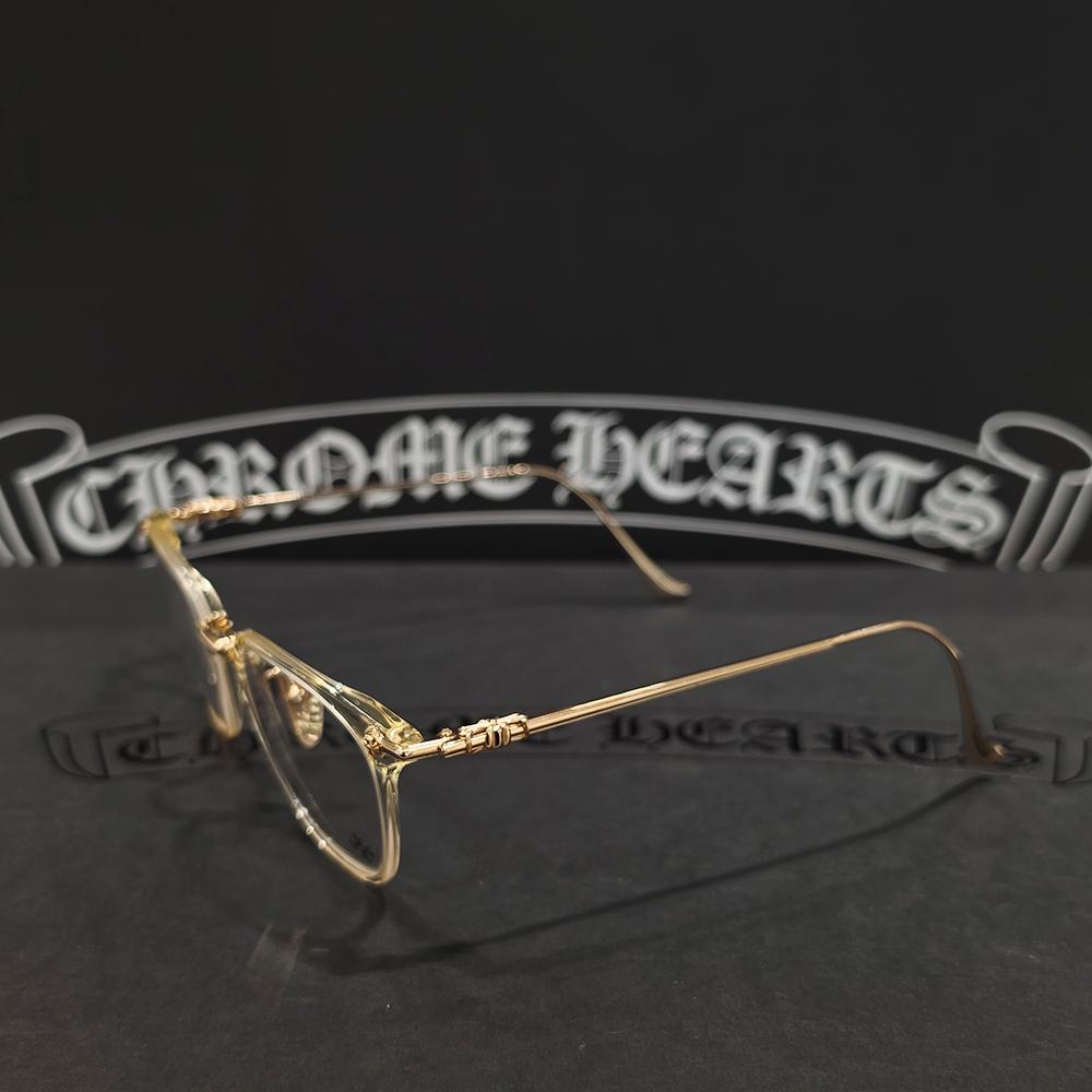 Chrome Hearts Shagas Yellow Clear Gold Eyeglasses