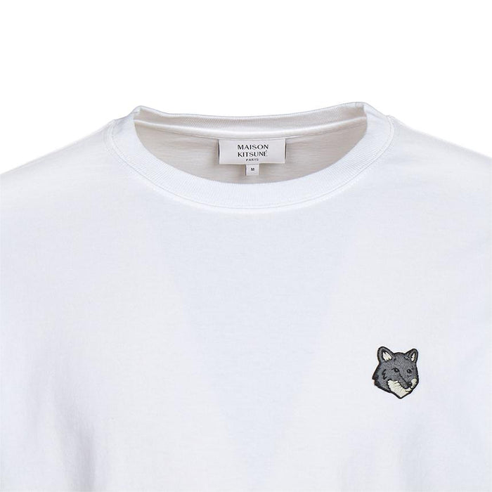 Maison Kitsune Fox Head Men’s Short Sleeve T-Shirt White Cot PM00108 KJ7025 P100