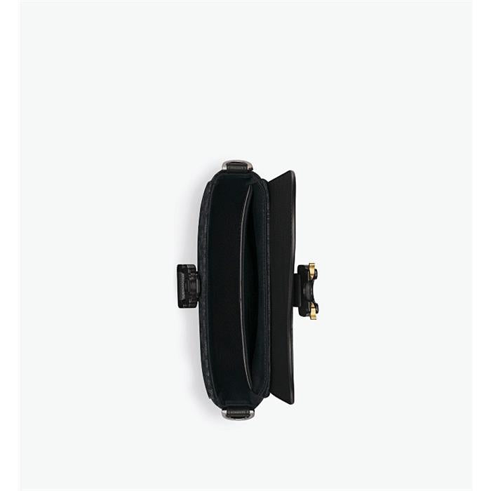 DIOR Saddle Strap Pouch Black Oblique Jacquard Crossbody Bag