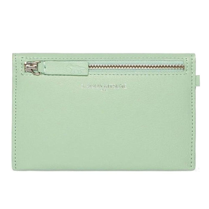 Maison Kitsune Silver Logo Strap Card Holder Wallet IU05528LC0025 P322