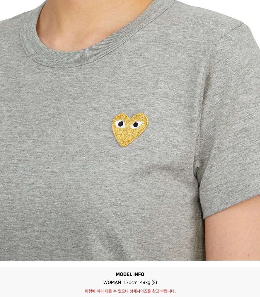 Comme des Garcons Gold Heart Patch Women’s Short Sleeve T-Shirt AZ T215 051 3