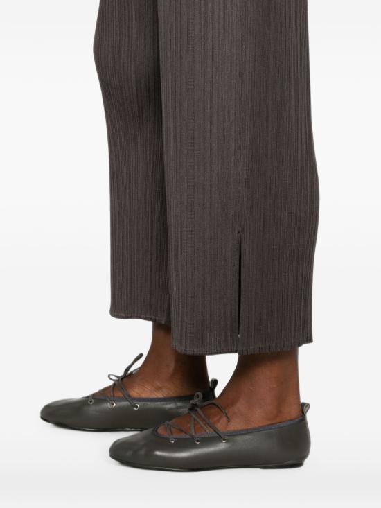 PLEATS PLEASE Charcoal Pleated Suit Pants Women’s Classic Trousers