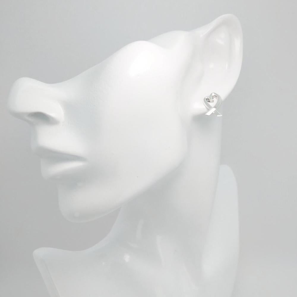 Tiffany & Co Sterling Silver Picasso Loving Heart Earrings 925