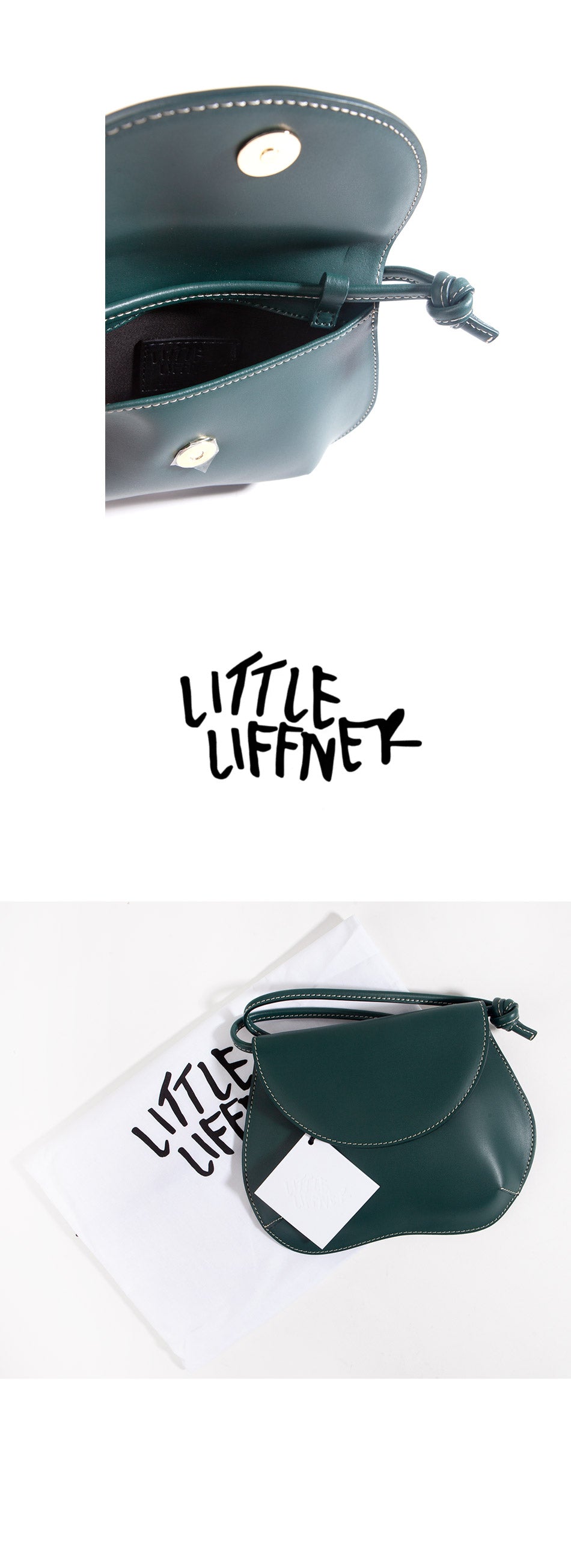 LITTLE LIFFNER Pebble Mini Shoulder Bag Racing Green CR3530
