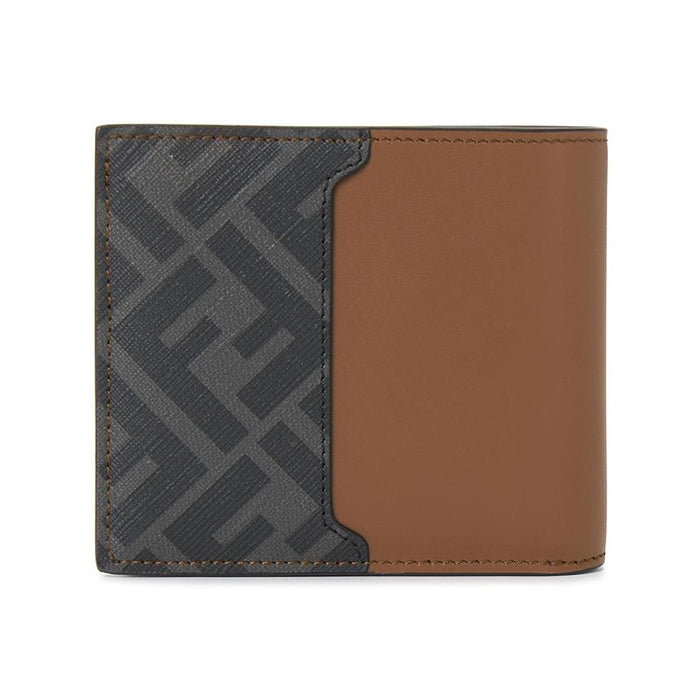 FENDI FF Monogram Leather Bi-Fold Wallet for Men