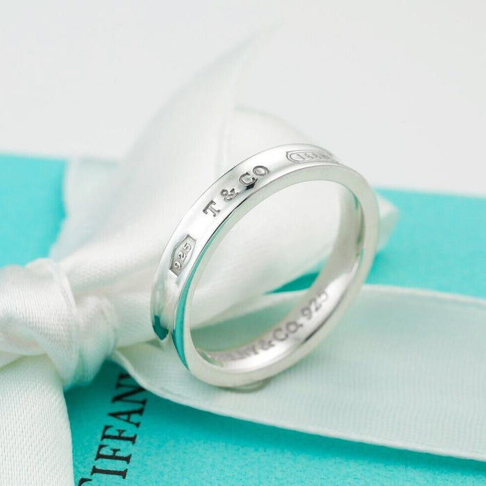Tiffany & Co Sterling Silver 1837 Narrow Ring Unisex