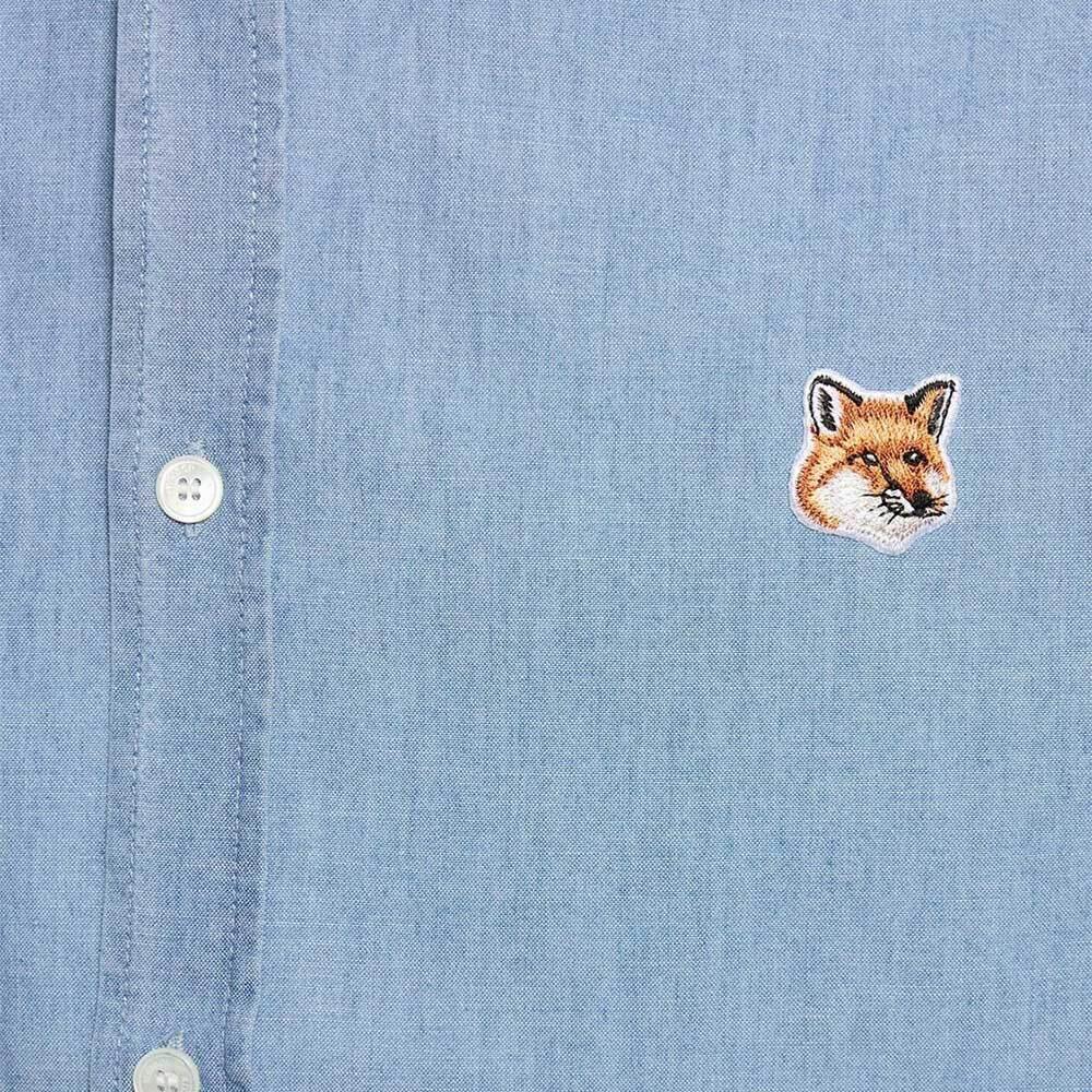 Maison Kitsune Fox Head Classic Long Sleeve Shirt
