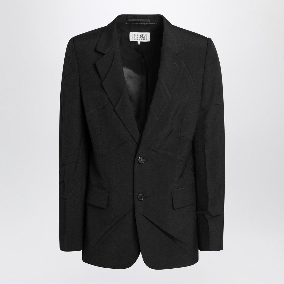 Maison Margiela Black Wool Blend Single-Breasted Suit Jacket