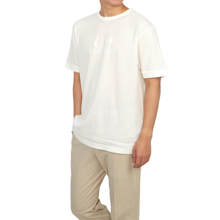 CP Company Men’s Short Sleeve T-Shirt White Cotton