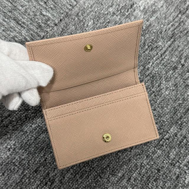 PRADA Saffiano Leather Card Holder with Triangle Logo 1MC122 QHH F0236
