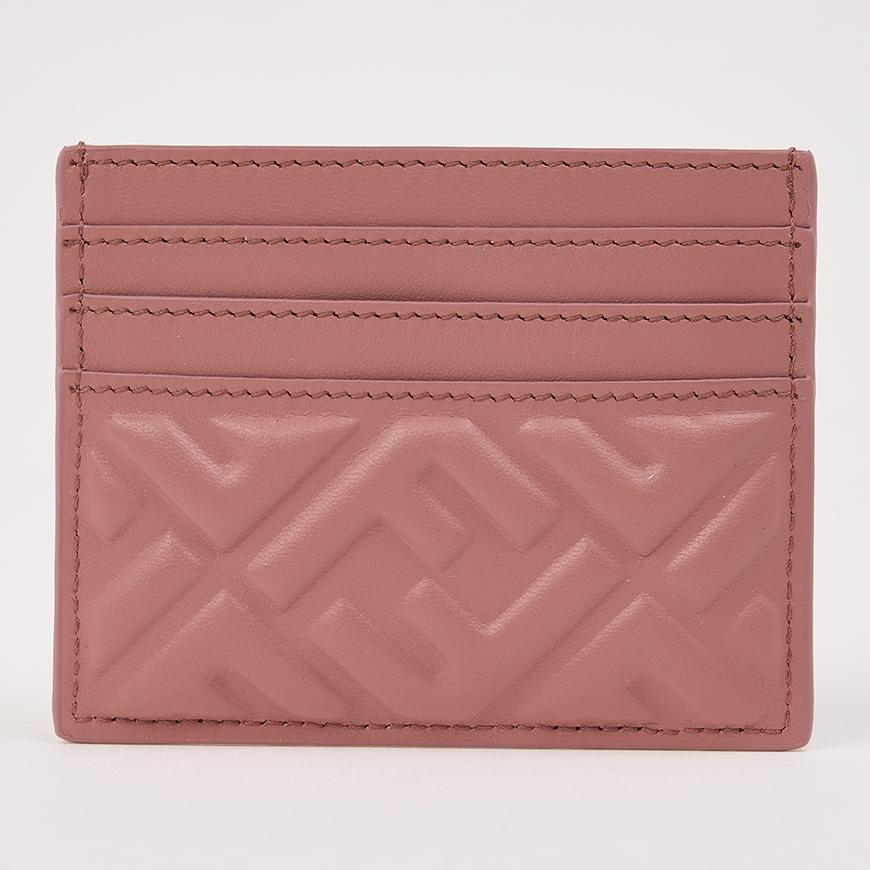 FENDI Women’s Baguette Leather Card Case Wallet Black