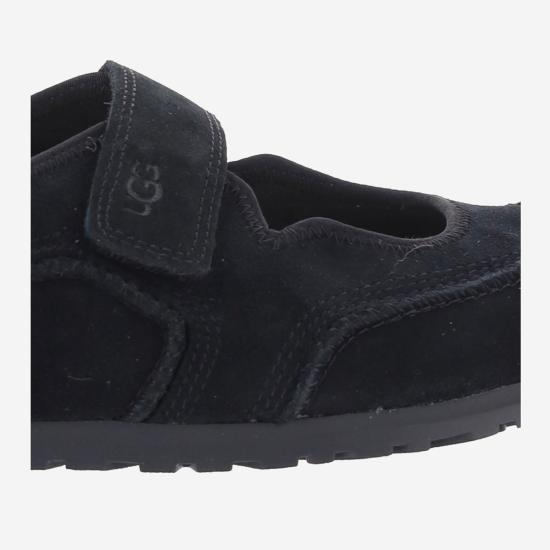Ugg Black Suede Ballet Flats Women’s Flat Shoes 1187530 BLACK DOM