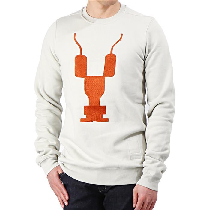 Rick Owens Darkshadow Logo Embroidered Sweatshirt Navy Men’s