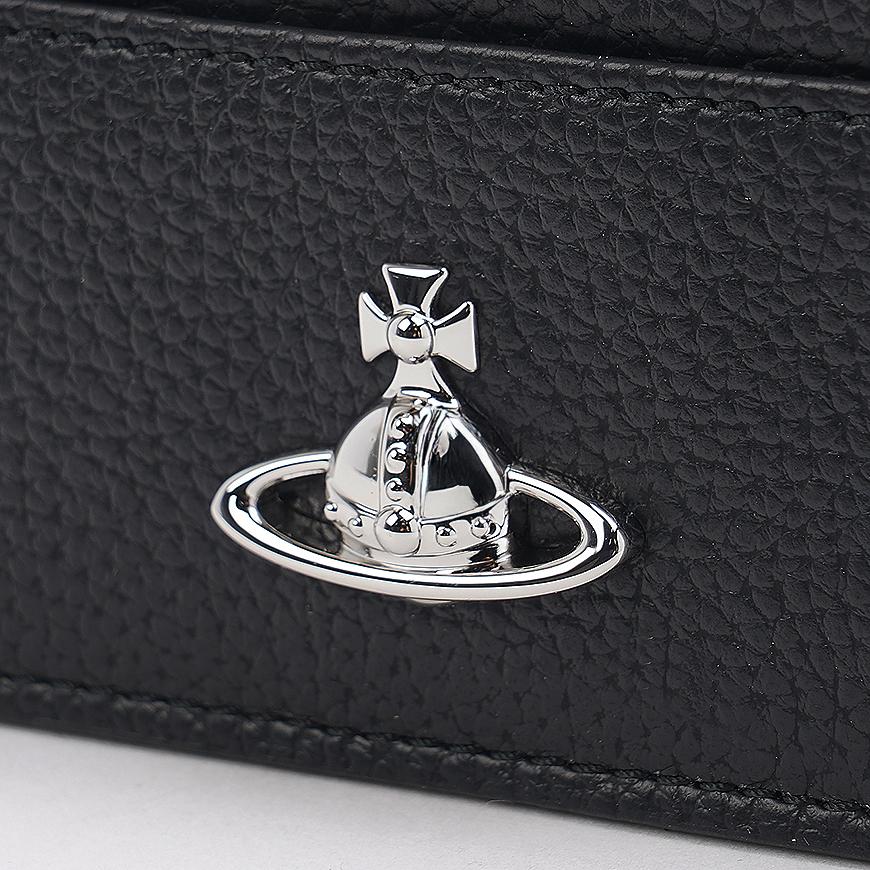 Vivienne Westwood Women’s Grain Leather Flat Card Holder Black