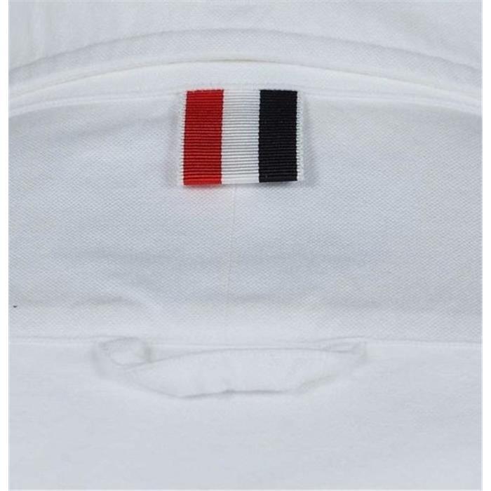 THOM BROWNE Hidden RWB Classic Oxford Shirt White Men’s Long Sleeve