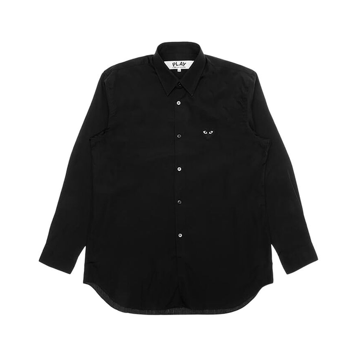 Comme des Garcons Black Heart Patch Men’s Long Sleeve Shirt AZ B004 051 1