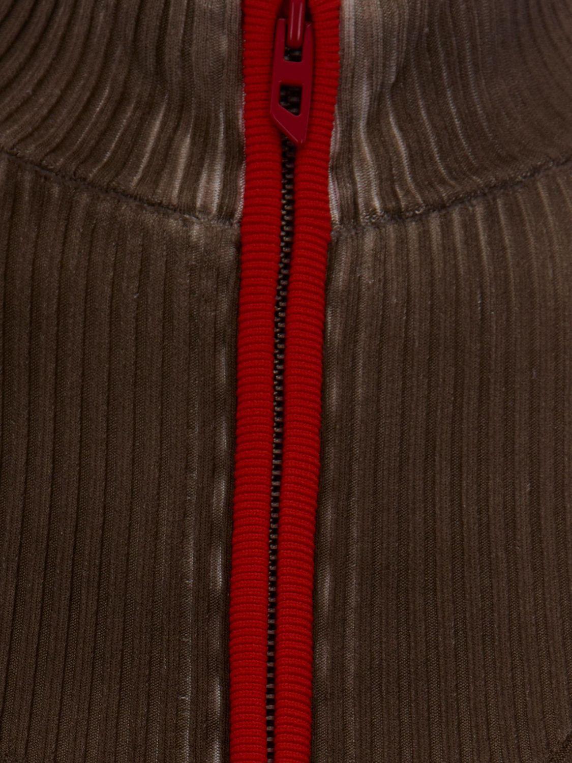 DIESEL Black Knit Zip-Up Sweater