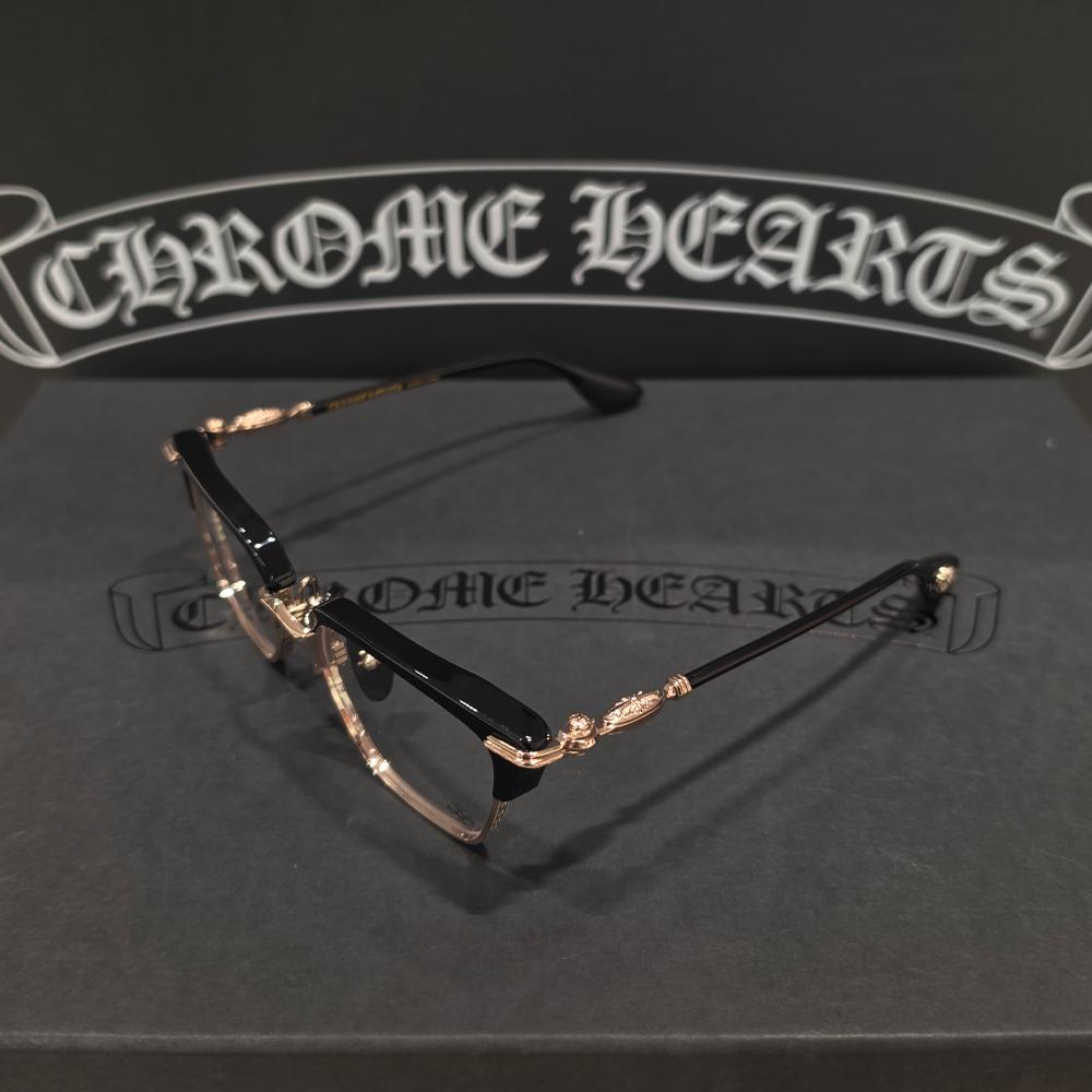 Chrome Hearts Black Gold Nippleopolis Unisex Eyeglasses
