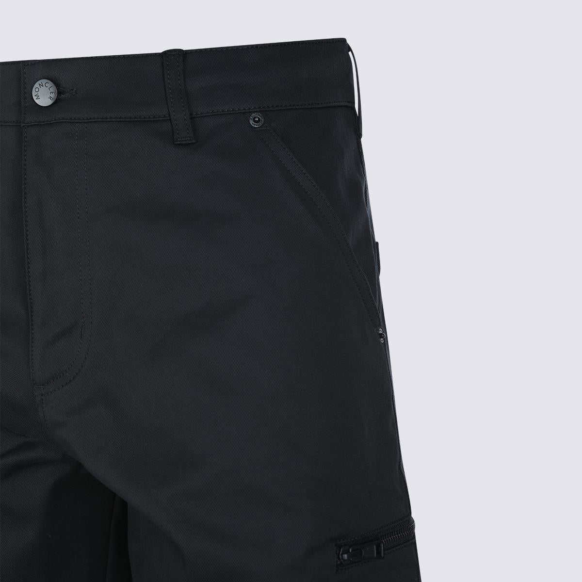 Moncler Black Wool Blend Tailored Suit Pants