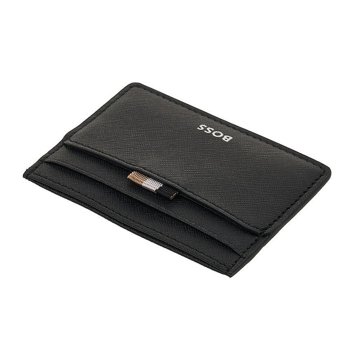 HUGO BOSS Men’s Logo Detail Leather Card Holder 50536751 001