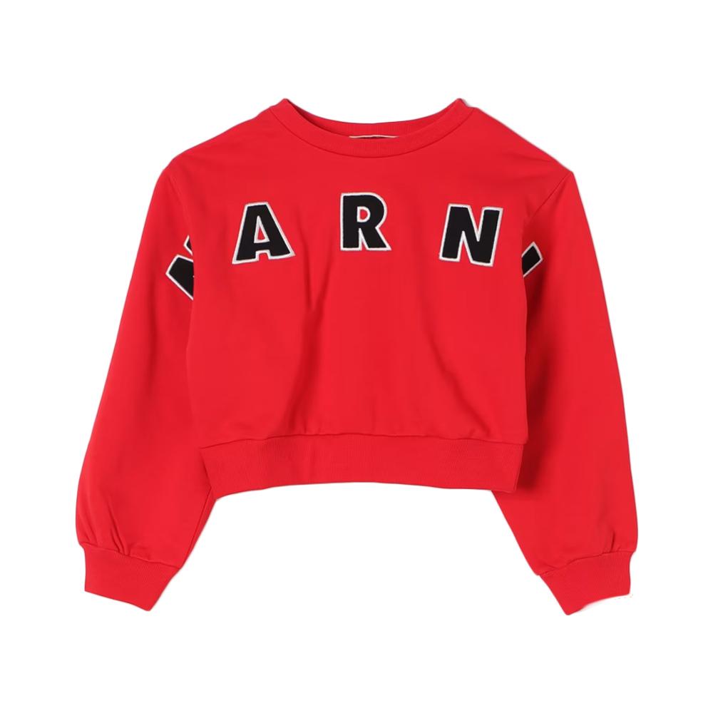 Marni Women’s Logo Crop Sweatshirt M01193 M00RE 0M416