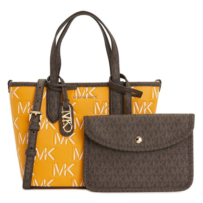 Michael Kors Eliza Golden Rod Leather Tote Bag